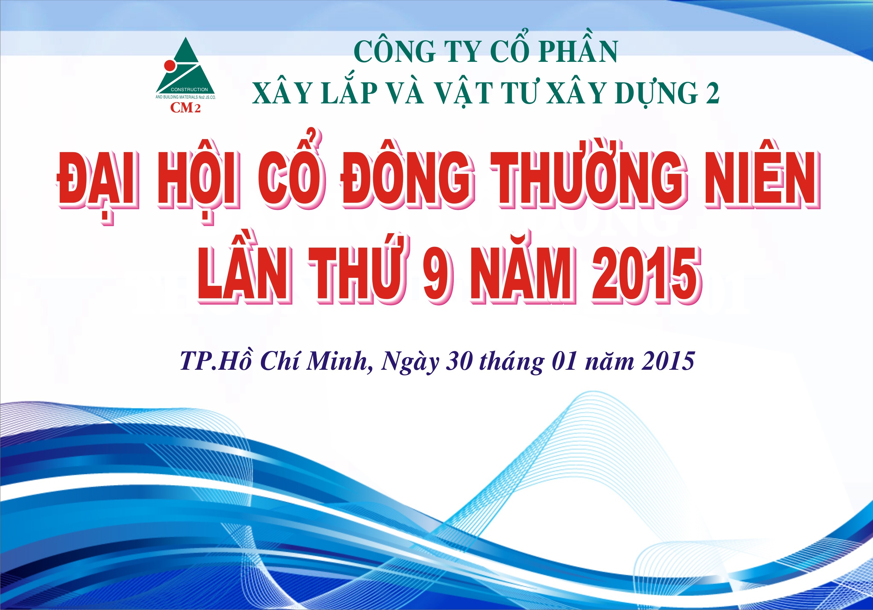 Thông báo Đại hội Cổ đông lần thứ 9 năm 2015